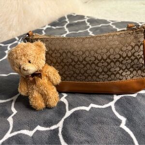 Coach Brown and Tan Shoulder Bag